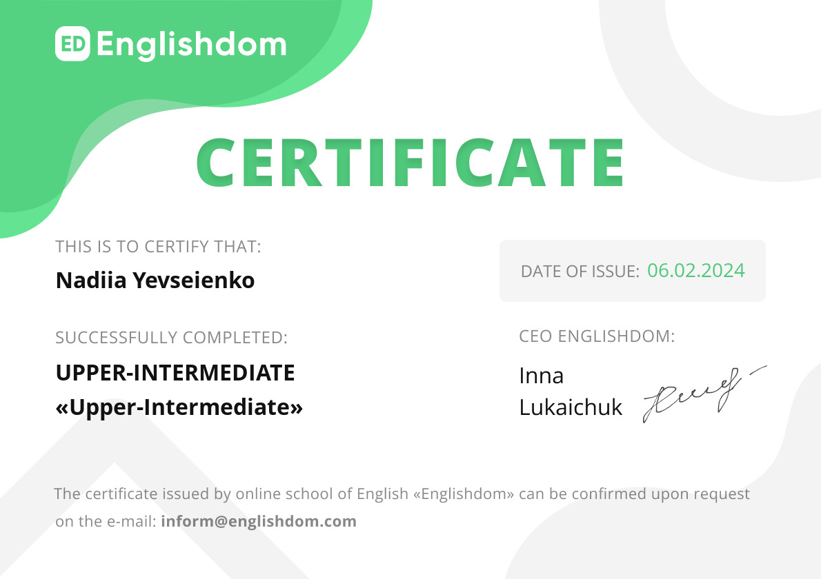 certificate